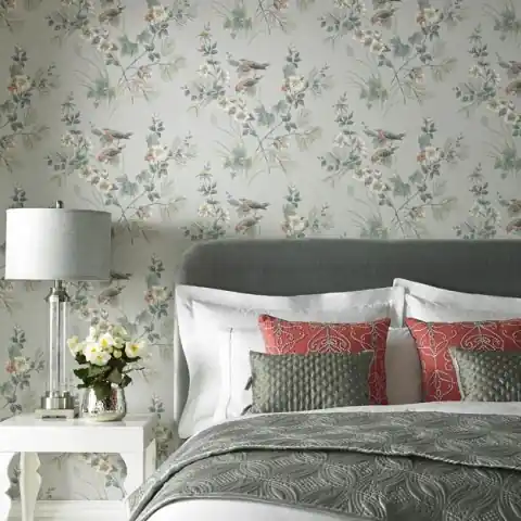 Tapet, Rosemore, Grey Luxury Bird, 1838 Wallcoverings, 5.3mp / rola Ofertă limitată