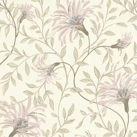 Tapet, Fairhaven, Pink Luxury Floral, 1838 Wallcoverings, 5.3mp / rola Discount