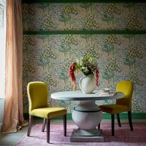 Tapet, Macaw, Blush Pink, 1838 Wallcoverings, 5.3mp / rola Ofertă