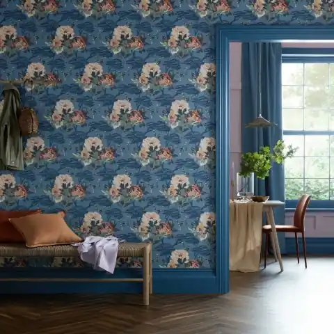 Tapet, Paeonia, Indigo Purple, 1838 Wallcoverings, 5.3mp / rola Livrare expres