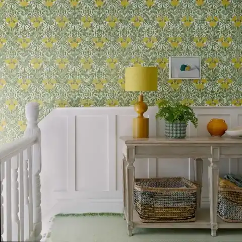 Tapet, Floral Fanfare, Vivid Yellow, 1838 Wallcoverings, 5.3mp / rola Expediere rapidă