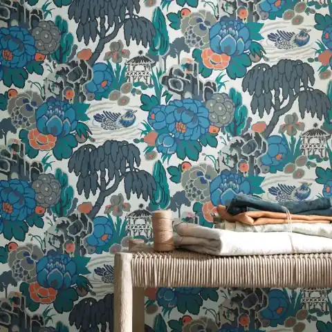 Tapet, Mandarin Garden, Ink, 1838 Wallcoverings, 5.3mp / rola Ofertă