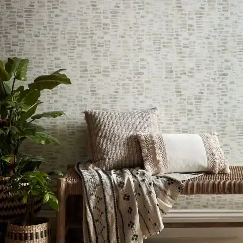 Tapet, Fusion, Pearl Cream Luxury Geometric, 1838 Wallcoverings, 5.3mp / rola Ofertă