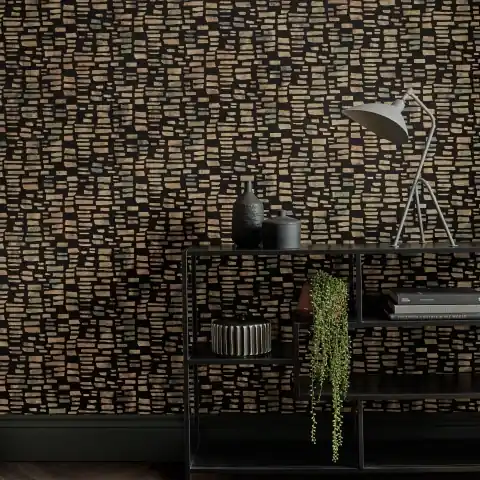 Tapet, Fusion, Bracken Black Luxury Flock, 1838 Wallcoverings, 5.3mp / rola Comandă acum