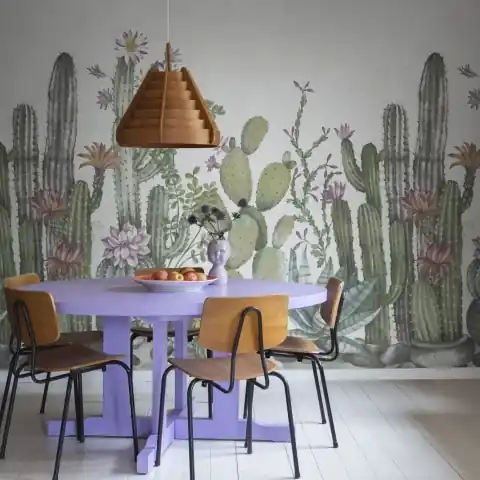 Fototapet, Playfull Cactus, Ivory, Rebel Walls Cel mai vândut