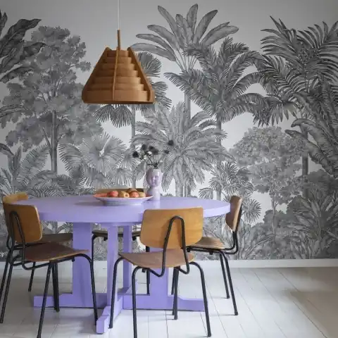 Fototapet, Tropical Bellewood, Graphite, Rebel Walls Disponibil imediat