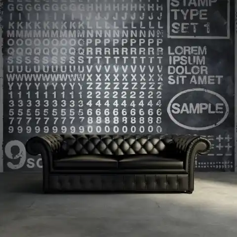 Nu rata Fototapet, Rubber Stamp, black, Rebel Walls
