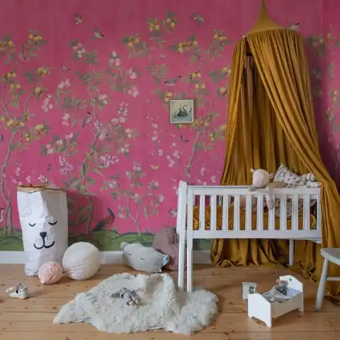 Cumpără online Fototapet, Chinoiserie Chic, Fuchsia, Rebel Walls