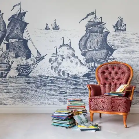 Reducere Fototapet, High Seas, Henderson Blue, Rebel Walls