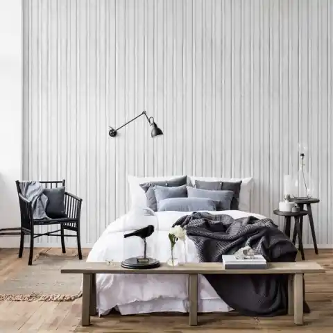 Fototapet, Swedish Cottage, White, Rebel Walls Popular