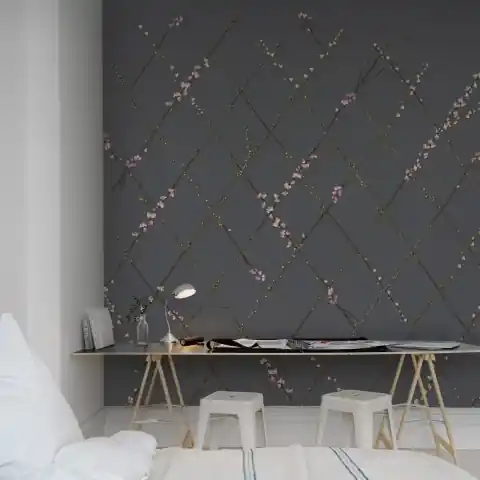 Vezi acum Fototapet, Winding Spring, Black, Rebel Walls