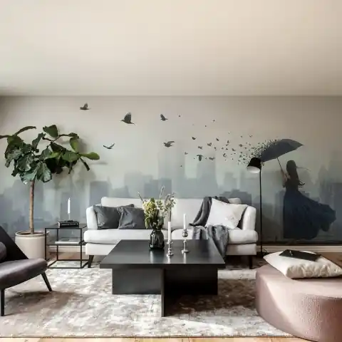 Livrare expres Fototapet, Rain Bird, Rebel Walls