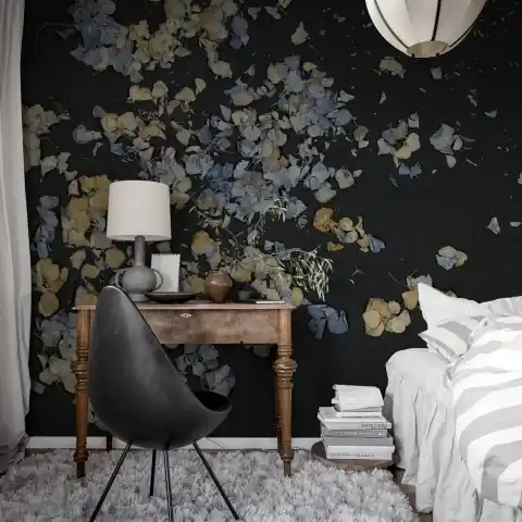 Fototapet, Fragile Beauty, Dark Blue, Rebel Walls Premium