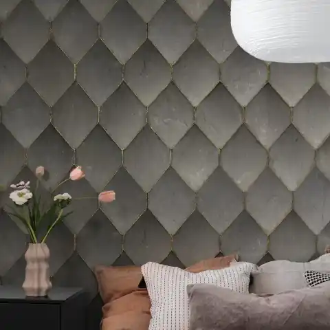Fototapet, Osaka Tiles, Grey, Rebel Walls Doar azi
