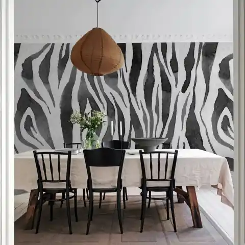 Noutate Fototapet, Zebra Stripes, Graphite, Rebel Walls