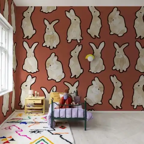 Preț mic Fototapet, Year of the Bunny, Red, Rebel Walls