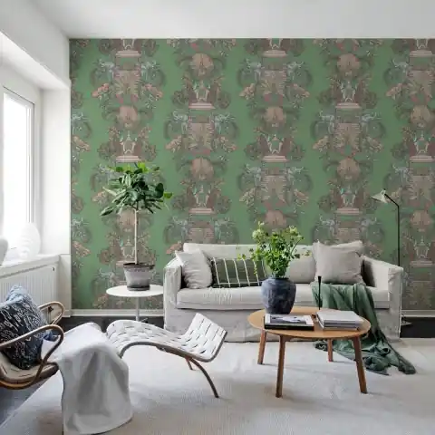 Premium Fototapet, Elephant Castle, Green, Rebel Walls