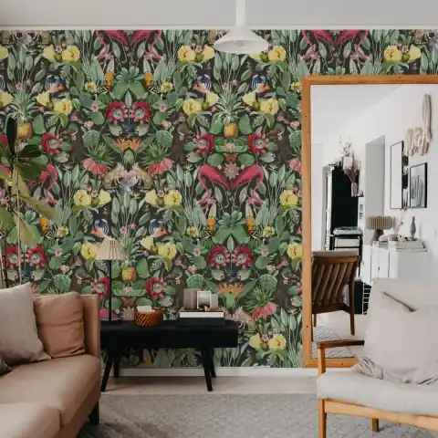 Fototapet, Whimsical Jungle, Night, Rebel Walls Vezi acum