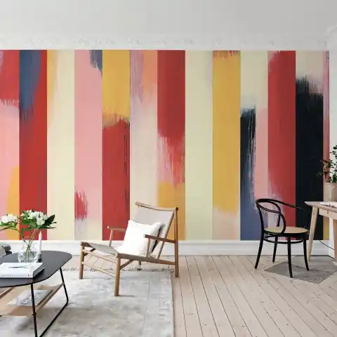 Plată securizată Fototapet, Paint Stripes, Multi, Rebel Walls