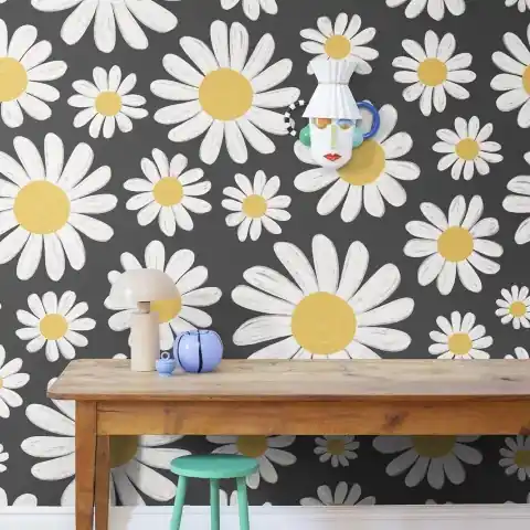 Fototapet, Dashing Daisies, Midnight, Rebel Walls Preț mic