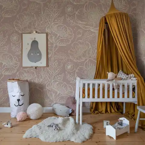 Fototapet, Golden Poppy, Dusty Pink, Rebel Walls Noutate