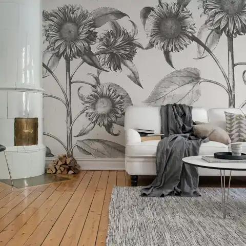 Fototapet, Sunflower, Beige, Rebel Walls Mai ieftin