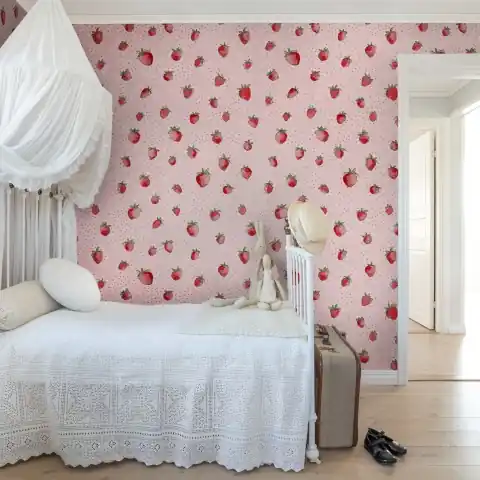 Fototapet, Berry Cute, Pink, Rebel Walls Promoție