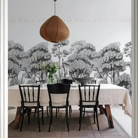 Fototapet, Forest Park, Graphite, Rebel Walls Ofertă exclusivă