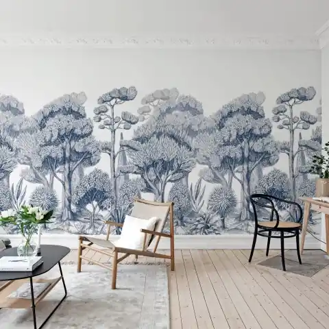 Premium Fototapet, Forest Park, Blue, Rebel Walls