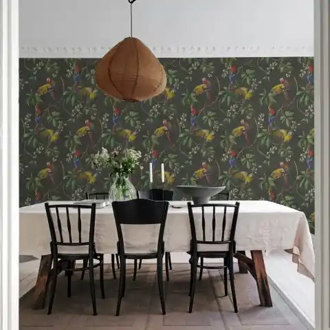 Fototapet, Parrots, Green, Rebel Walls Cumpără online