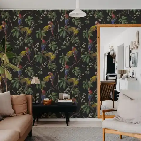 Fototapet, Parrots, Midnight, Rebel Walls Preț mic