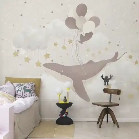 Fototapet, Dreamy Whale, Rebel Walls Noutate