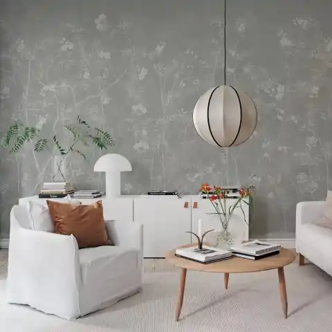 Fototapet, Soft Chinoiserie, Gray, Rebel Walls Ieftin