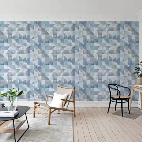 Discount Fototapet, Multi Blocks, Soft Blue, Rebel Walls