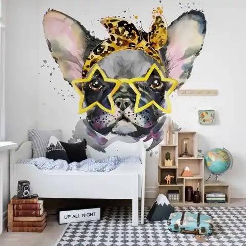 Vezi acum Fototapet, French Bulldog, Rebel Walls