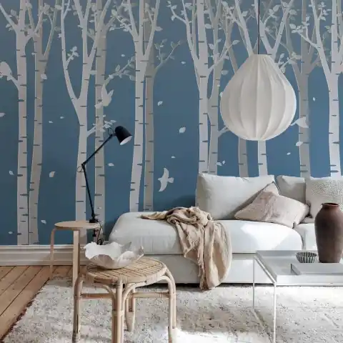 Ultima șansă Fototapet, Forest Birds, Blue, Rebel Walls