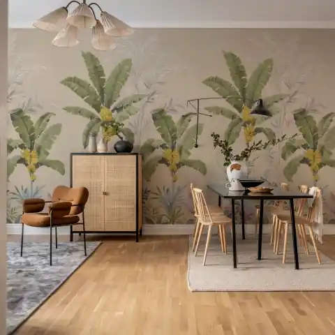 Nu rata Fototapet, Banana Tree Jungle, Beige, Rebel Walls
