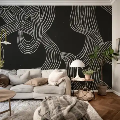 Popular Fototapet, Stripes Repeatable, Black, Rebel Walls