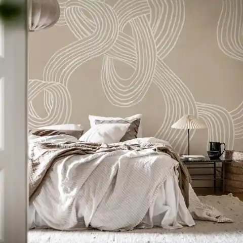 Noutate Fototapet, Stripes Repeatable, Beige, Rebel Walls