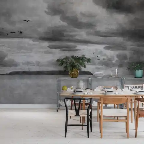 Noutate Fototapet, Seabirds, Black & White, Rebel Walls