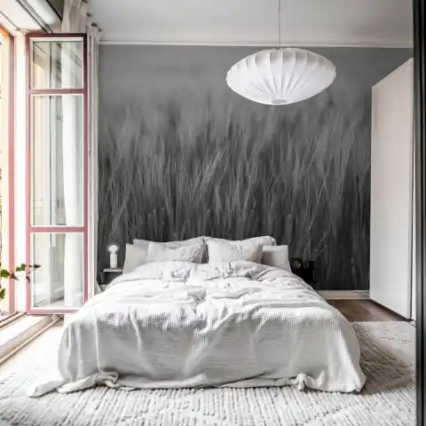 Fototapet, Rye Field, Black & White, Rebel Walls Ieftin