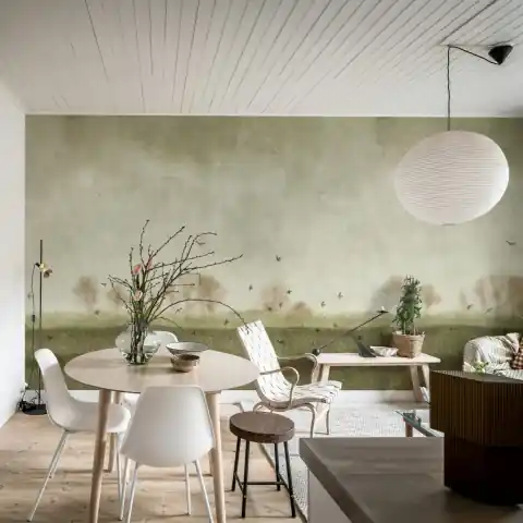 Preț mic Fototapet, Scandinavian Landscape, Green, Rebel Walls
