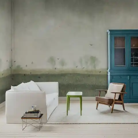 Bestseller Fototapet, Scandinavian Landscape, Light Green, Rebel Walls