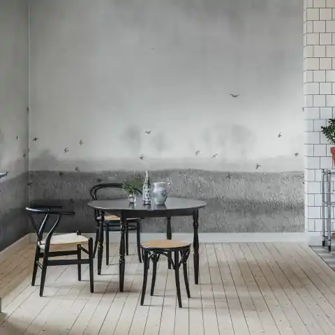 Fototapet, Scandinavian Landscape, Black & White, Rebel Walls Reduceri