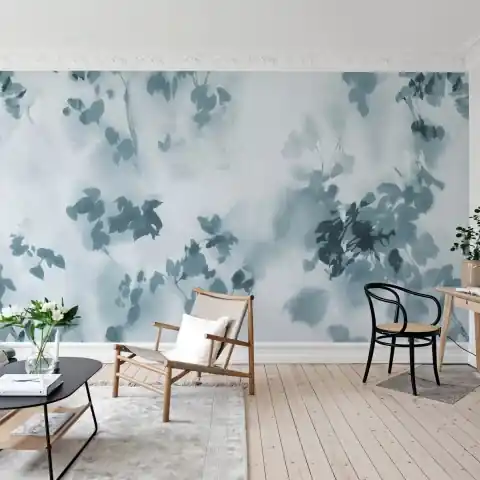Fototapet, Hazy Leaves, Blue, Rebel Walls Mai ieftin