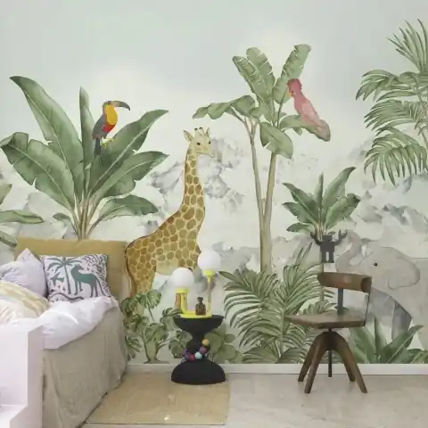 Bestseller Fototapet, Friends of the Jungle, Green, Rebel Walls
