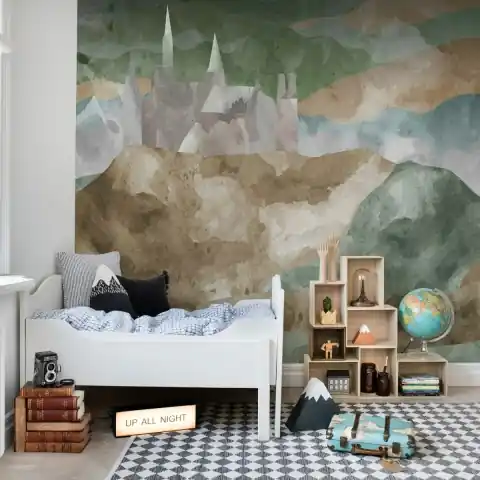 Vezi acum Fototapet, Cliff Castle, Pastel, Rebel Walls