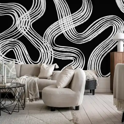 Fototapet, Ink Stripes, Black, Rebel Walls Cumpără acum
