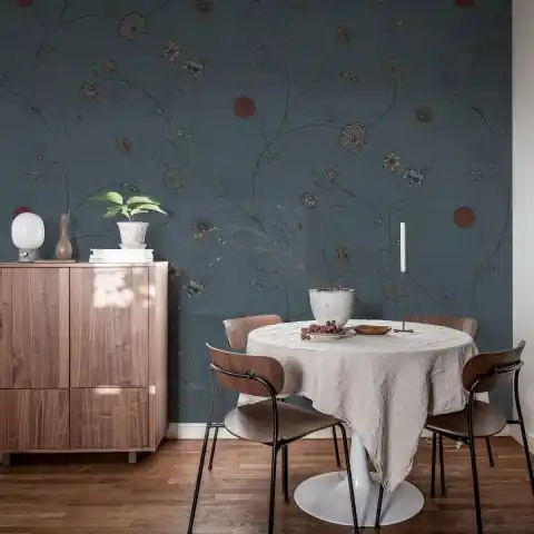 Fototapet, Grand Flower Thread, Blue, Rebel Walls Livrare expres